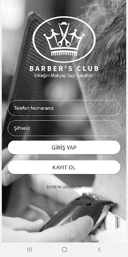 Android application Barber's Club screenshort