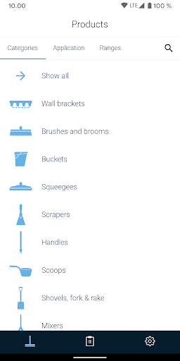 Android application Vikan Product Catalogue screenshort