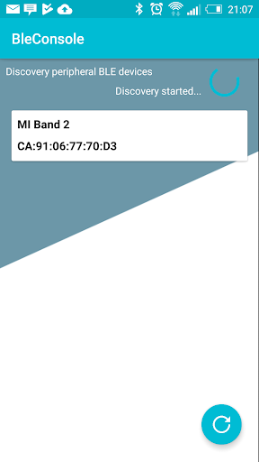 BLE Console Screen 2