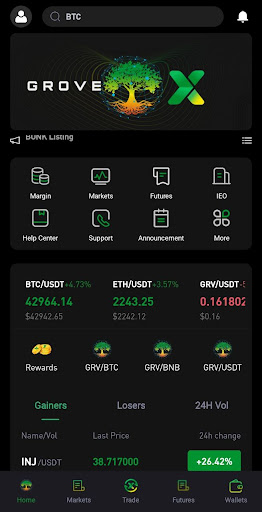 Android application GroveXC screenshort