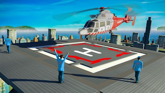 911 Helicóptero Volador Rescate Ciudad Simulador Screenshot