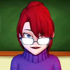 Professor Is Teaching His Students As An Anime Schoolgirl