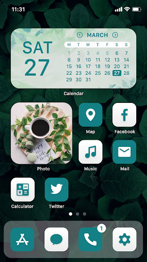 Android application Wow Teal White - Icon Pack screenshort