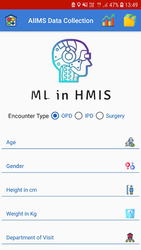 Android application Health Data Collection (Beta) screenshort