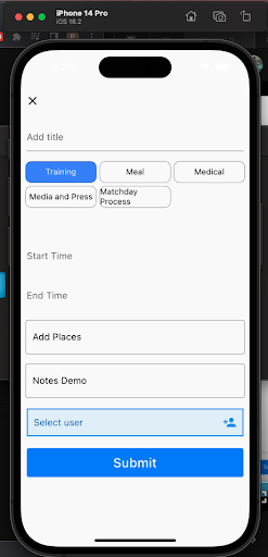 Strykerlabs PlayerApp Screen 3