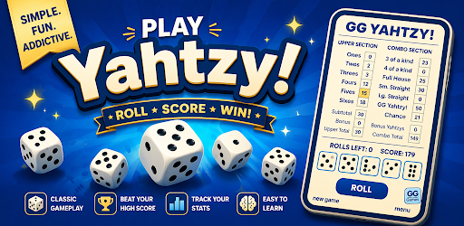 Play Yahtzy banner oficial de capa do aplicativo Android