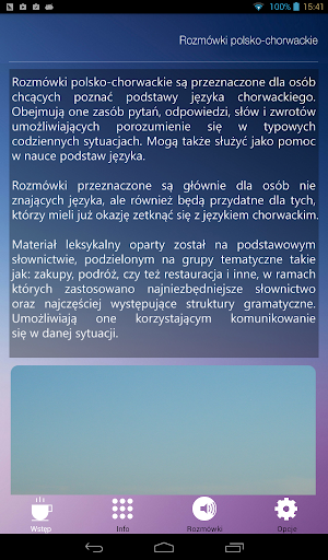 Android application Rozmówki polsko-chorwackie screenshort