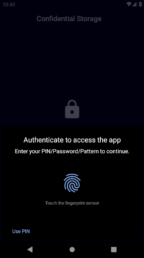 Confidential Info Storage