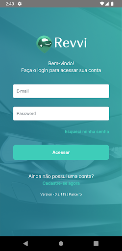 Android application Revvi Parceiro screenshort