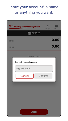 M3-MonthlyMoneyManager- Screen 2