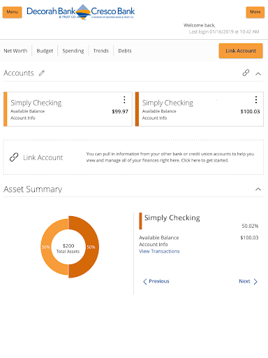 Decorah Bank and Cresco Bank Screen 2