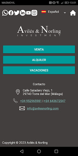 Android application Avilés & Norling screenshort
