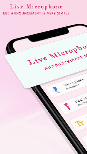 Android application Live Microphone, Mic Announce screenshort