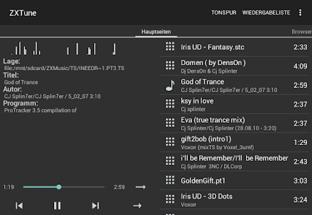 ZXTune - Chiptunes-Player Screenshot