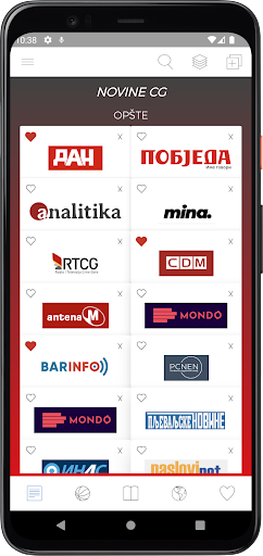 Android application Novine CG - Crne Gore screenshort