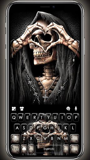 Android application Grim Reaper Skull Love Theme screenshort