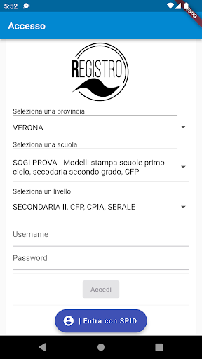Android application REGISTRO SOGI SCUOLA screenshort