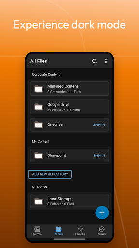 Screenshot of Content - Workspace ONE