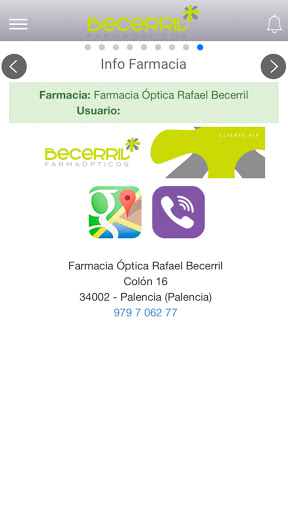 Android application Farmaópticos Becerril screenshort
