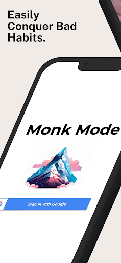 Android application Monk Mode: Conquer bad habits! screenshort