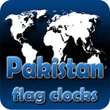 Pakistan flag clocks icon