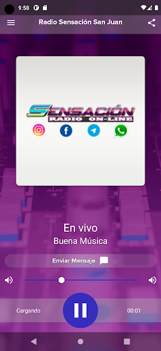 Android application Radio Sensación San Juan screenshort