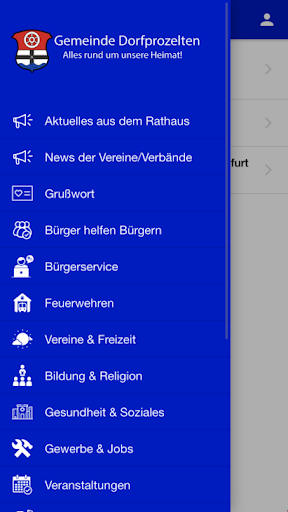 Android application Gemeinde Dorfprozelten screenshort