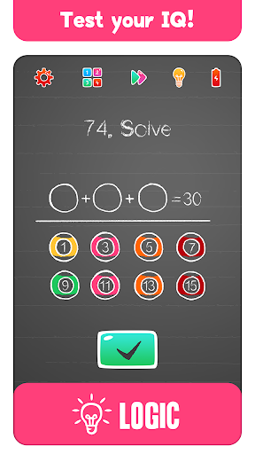 Android application Math Puzzles Logic Games screenshort
