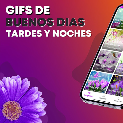 Android application Buenos Dias Gifs en Movimiento screenshort