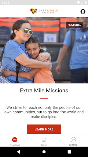 Android application Extra Mile Missions screenshort