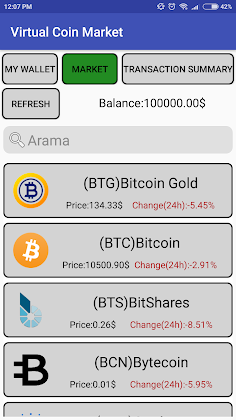 Virtual Coin Market - Screenshot 4