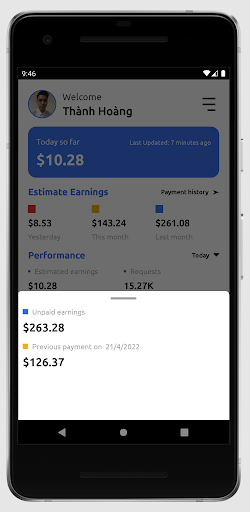 Earnings Tracker Screen 2