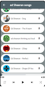 Captura de Pantalla 4 Ed songs Sheeran all offline android