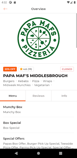 Android application Papa Mafs TS1 screenshort