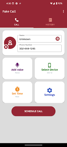 Android application Fake Call - Fun Prank Call screenshort