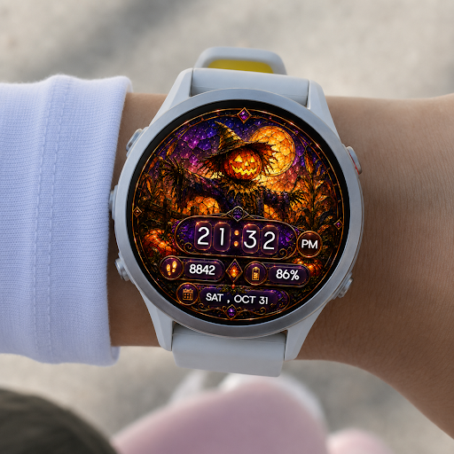 Scarecrow Pumpkin Watch Face screenshot 7