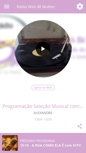 Android application Rádio Web Ilê Mulher screenshort