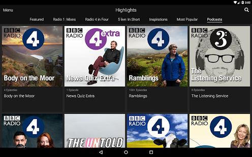 BBC iPlayer Radio Screenshot