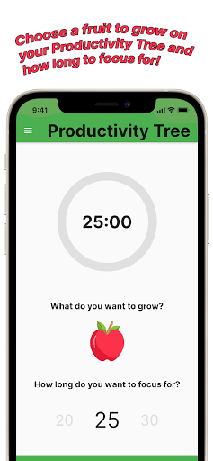 Android application Productivity Tree screenshort