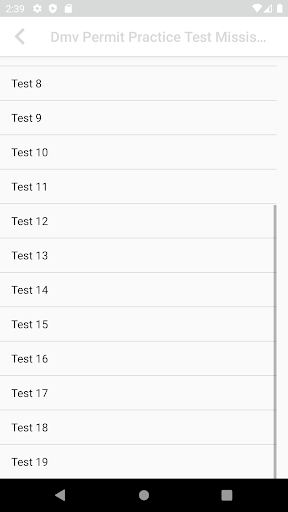 Android application Dmv Practice Test Mississippi screenshort