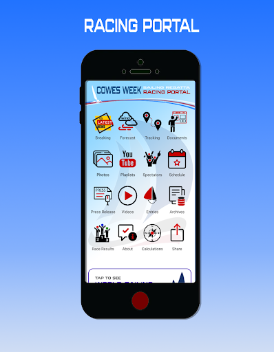 Android application Cowes Week Racing Portal screenshort