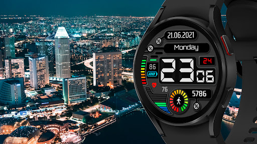 Android application ITD9 Digital sport Watch Face screenshort