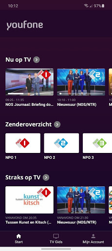 Android application Youfone TV screenshort