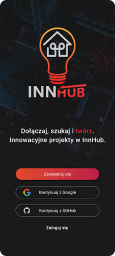 Android application InnHub: projekty i pasjonaci screenshort