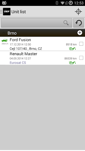 Android application PACE Tracker Mobile screenshort