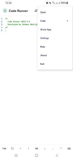 Code Runner Screen 2