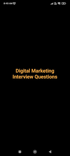 Android application Digital Marketing Interview screenshort