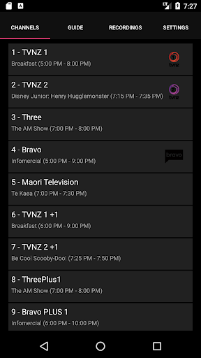 Android application NextPVR screenshort