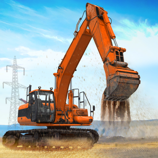 Heavy Machine Excavator Game Logo