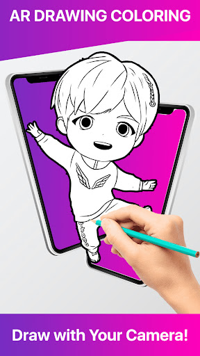 Android application AR Draw Coloring Tiny Tan BTS screenshort